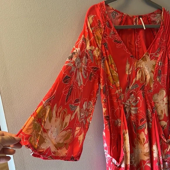 Free People red/orange Boho Dress (Size 4) - Picture 3 of 7